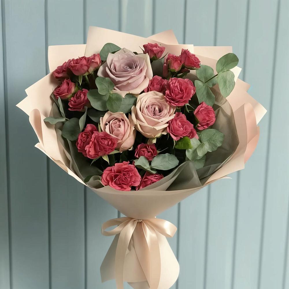 Букет цветов из: Гвоздики и Розы в Жостово