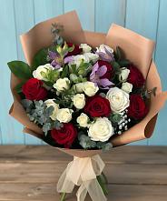 Букет цветов из:  Розы и Альстромерии в Жостово