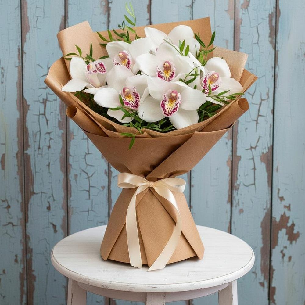 Букет цветов из: Орхидеи и Розы в Жостово
