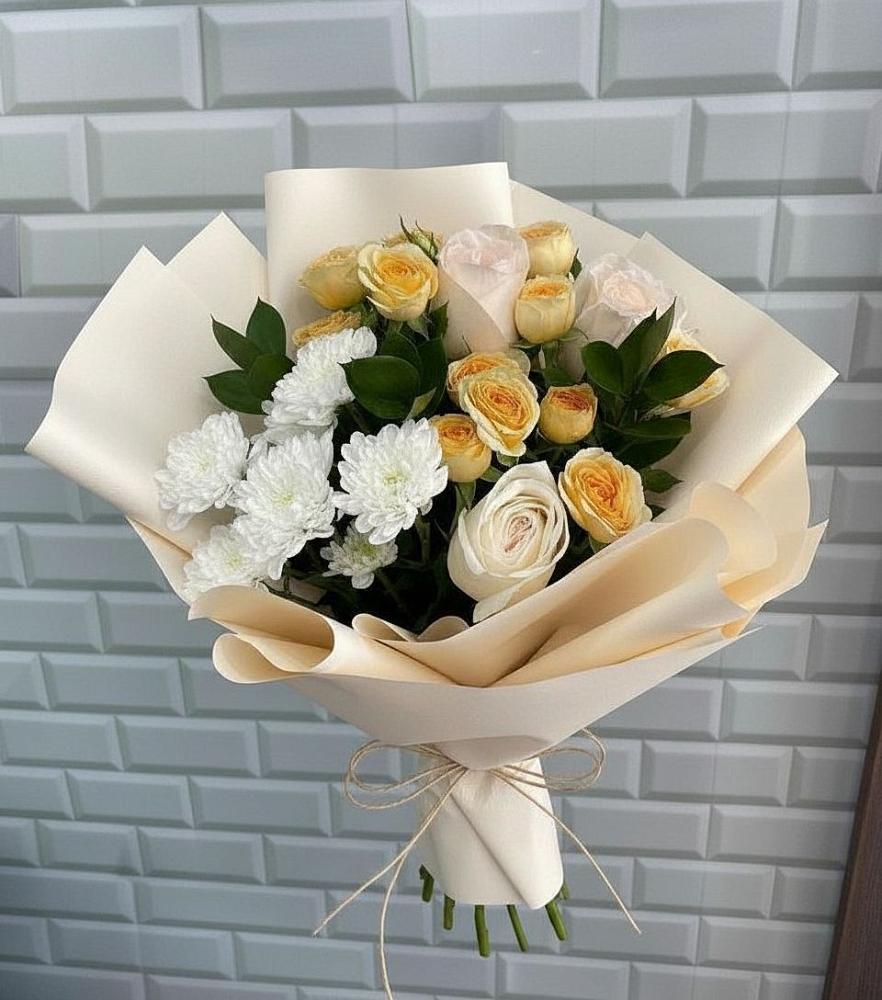 Букет цветов из: Розы и Хризантемы в Жостово