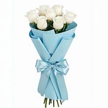 Букет 7 белых роз Проуд в Жостово