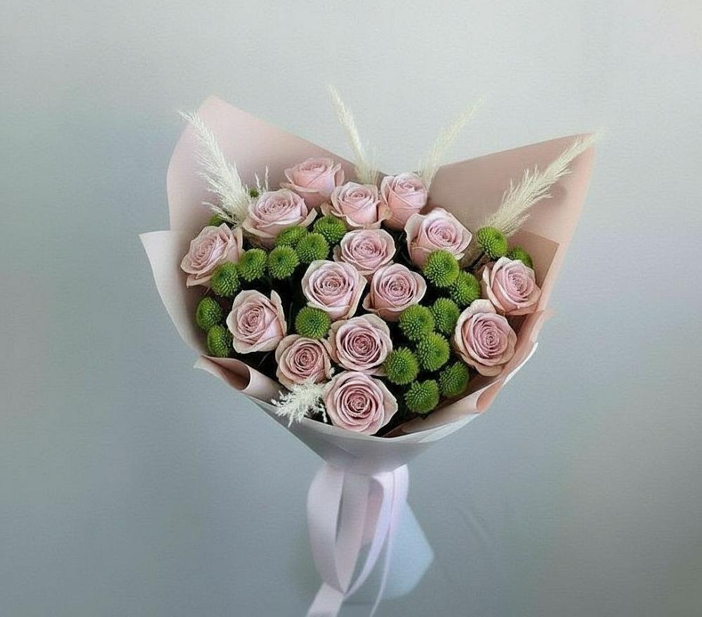 Букет цветов из: Розы и Хризантемы в Жостово