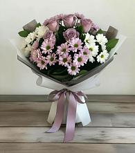Букет цветов из:  Хризантемы и Розы #REPLACE_PRED# Жостово