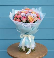 Букет цветов из:  Хризантемы и Розы в Жостово