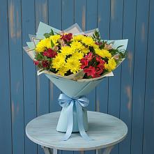 Букет цветов из:  Альстромерии и Хризантемы в Жостово