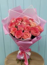 Букет 15 Розовых роз Равель в Жостово
