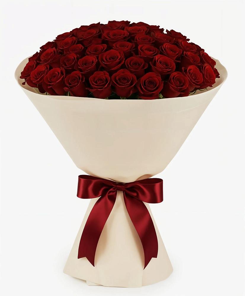 Букет 101 Бордовая роза Блэк Бакарра в Жостово